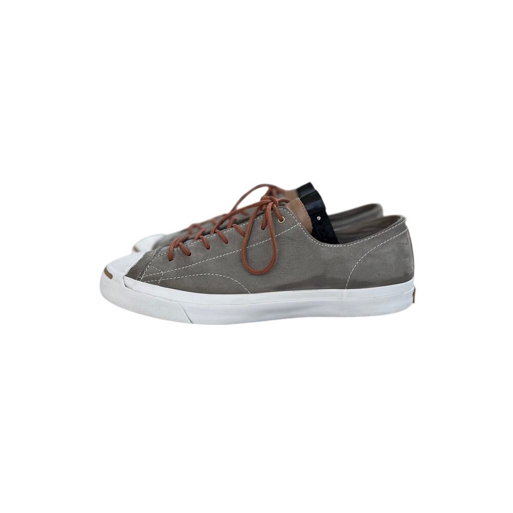 Mens Converse x Jack Purcell Leather Trainers Shoes Size 13 Gray White